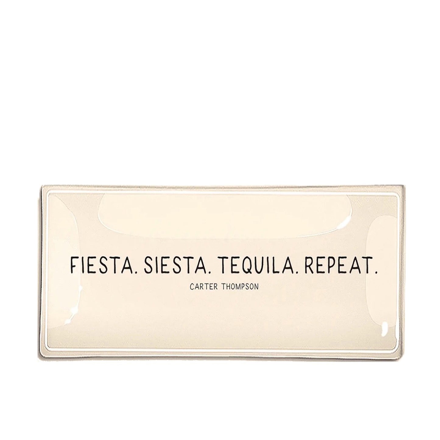 Glass Decoupage Tray - Fiesta. Siesta. Tequila. Repeat.