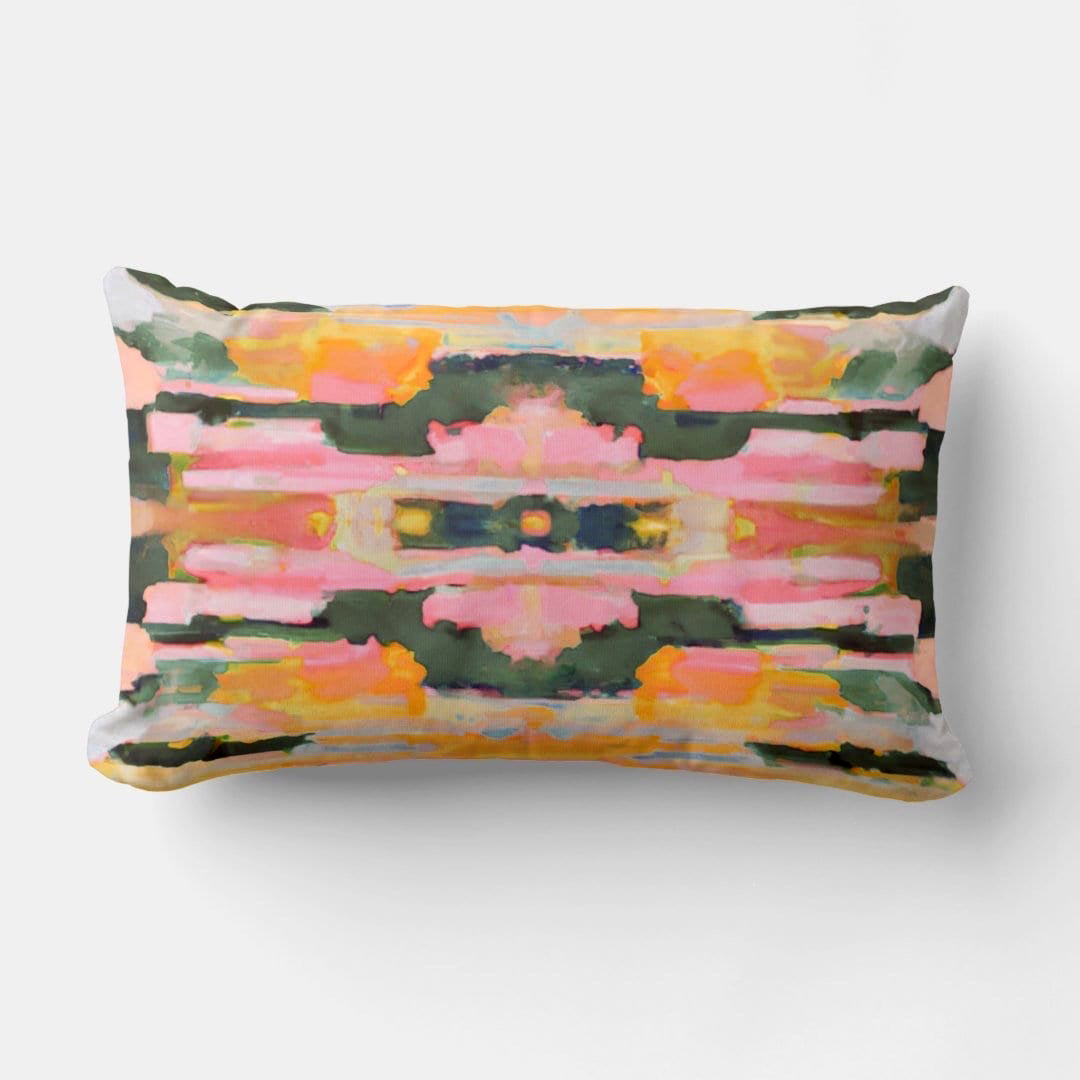 Fiona Decorative Abstract Modern Art Lumbar Pillow