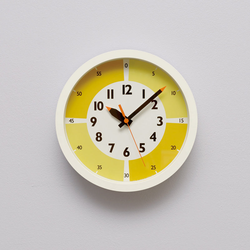 FUN PUN Wall Clock - Yellow