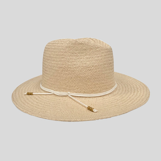 Classic Straw Travel Hat - Natural/White
