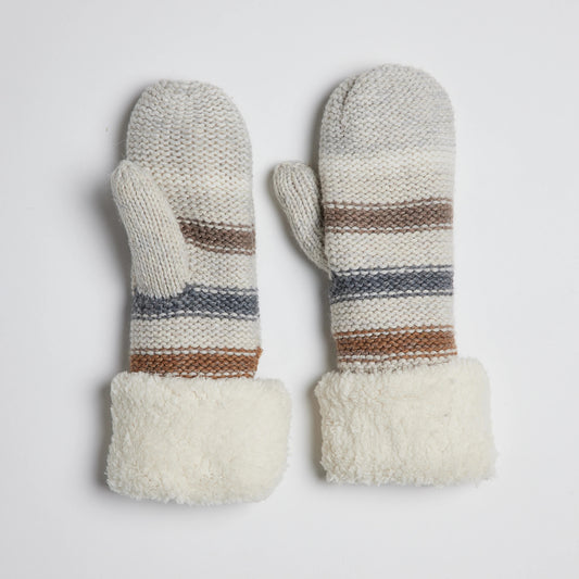 Stripe Lined Mittens (Select Color)
