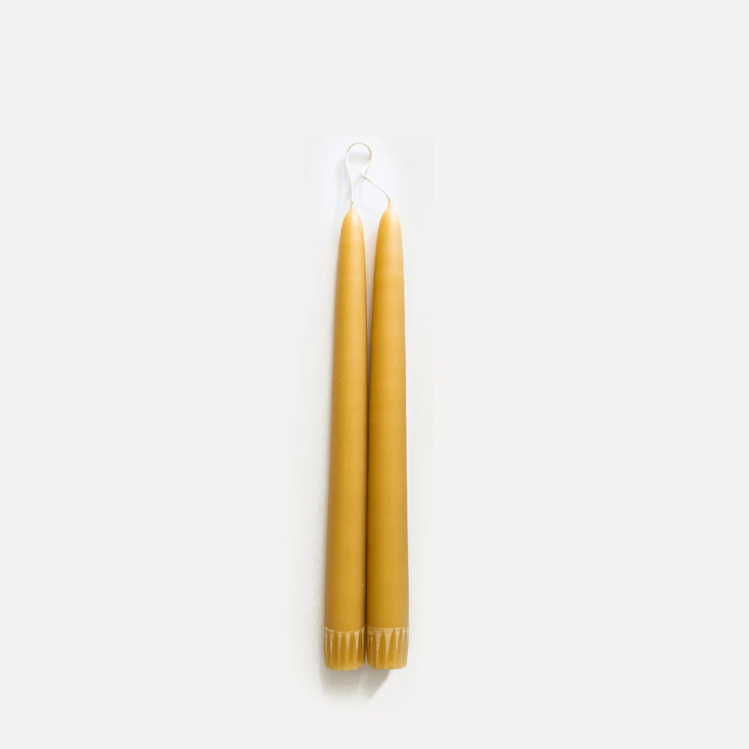 Hand-Dipped 11-inch Taper Candles - Honey
