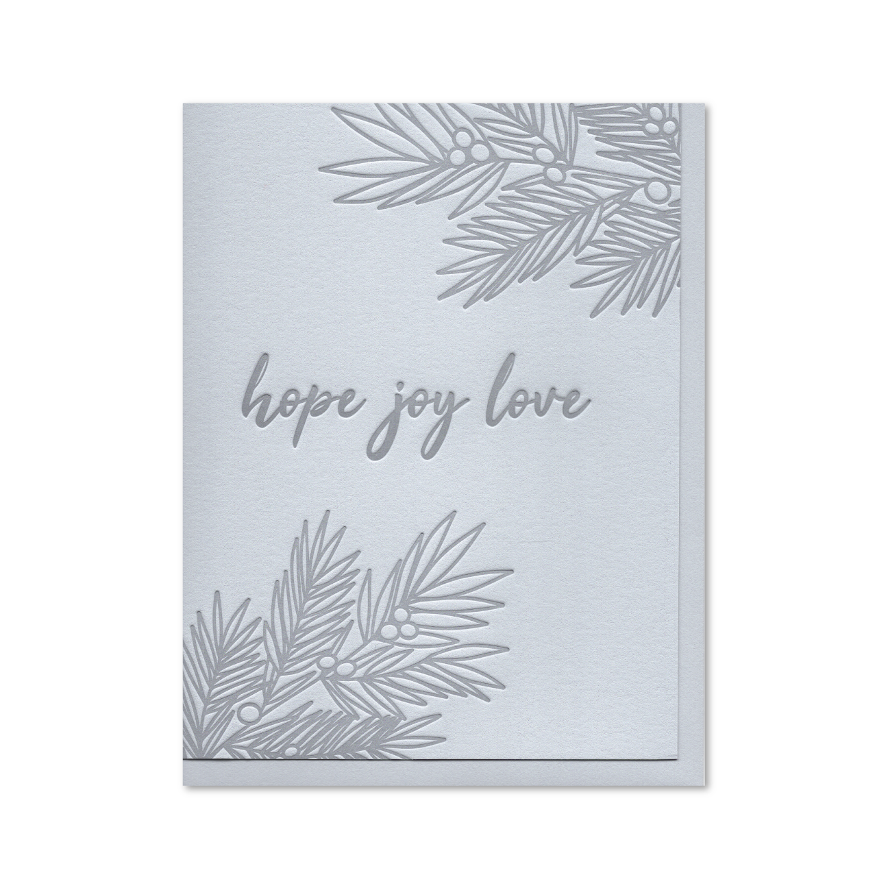 Hope Joy Love - Letterpress Holiday Card