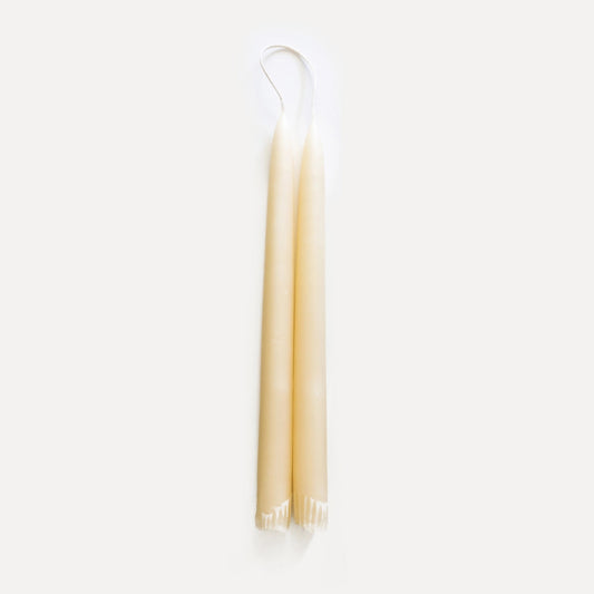 Hand-Dipped 14-inch Taper Candles - Ivory