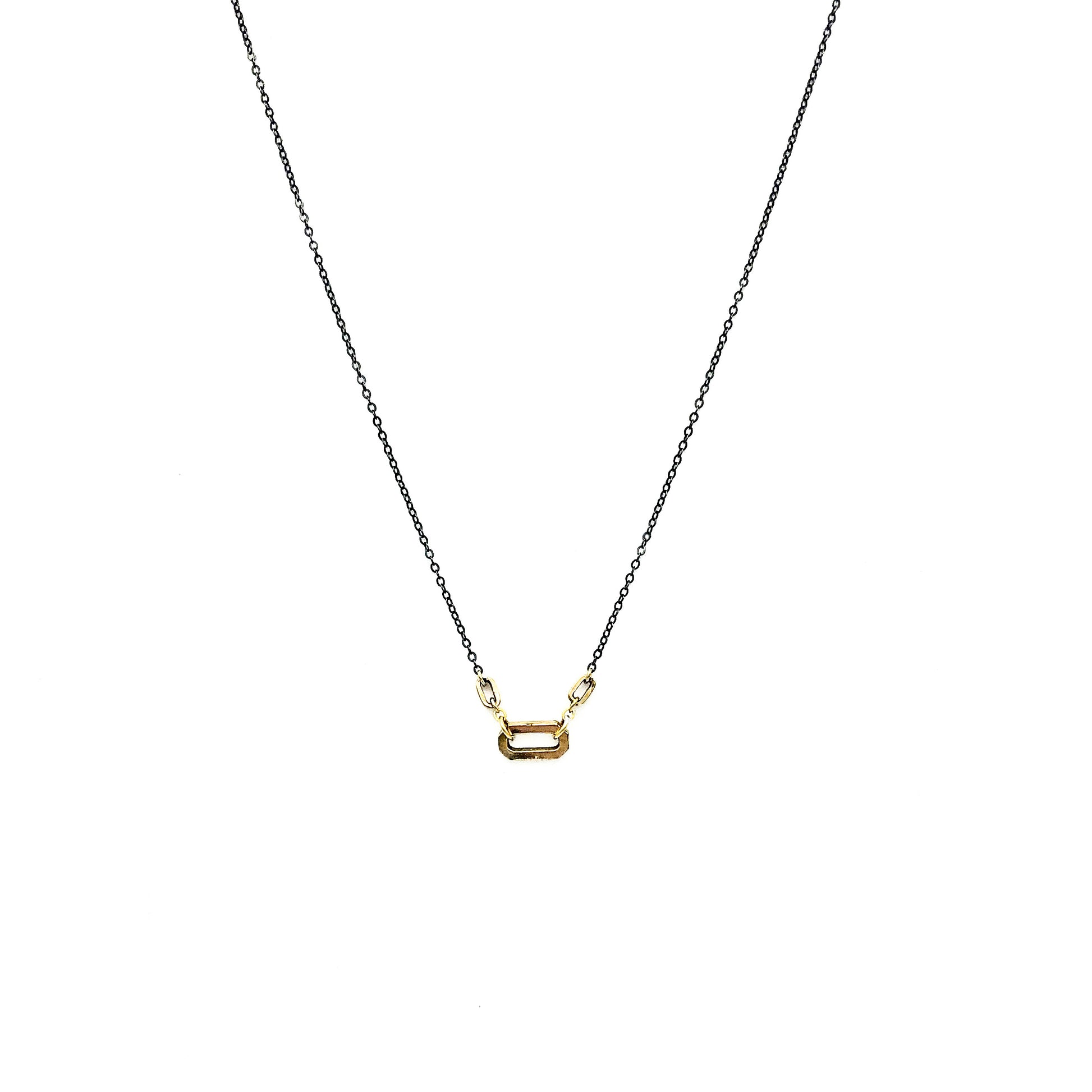 Intaglio Collection Vintage 1920's Single Gold Link Necklace