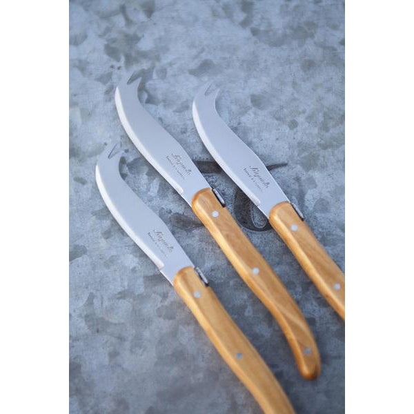 Laguiole Olivewood Fork-Tipped Cheese Knife