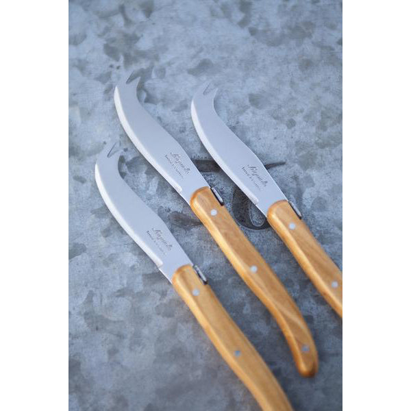 Laguiole Olivewood Fork-Tipped Cheese Knife