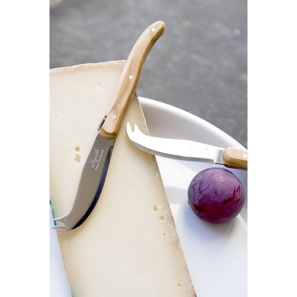 Laguiole Olivewood Fork-Tipped Cheese Knife