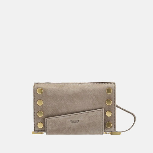 Hammitt Levy Crossbody Wallet Bag - Grey Natural/Brushed Gold