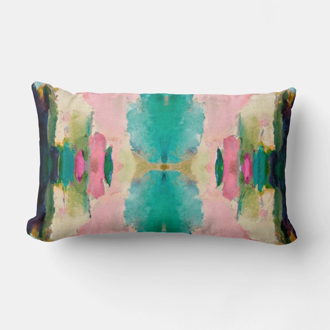 Lola Decorative Abstract Modern Art Lumbar Pillow