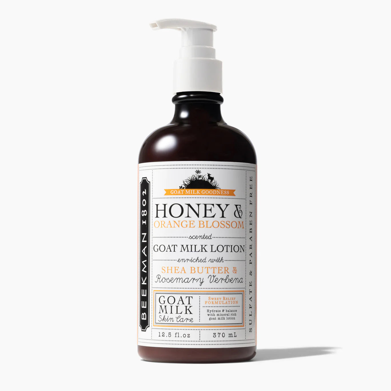 Goat Milk Hand Cream | 12.5 oz Pump Bottle - Honey + Orange Blossom