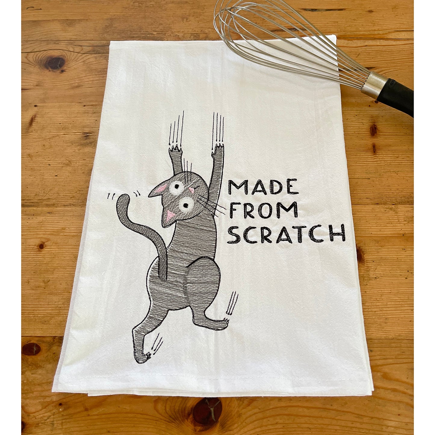 Made From Scratch - Embroidered Flour Sack Kitchen Towel