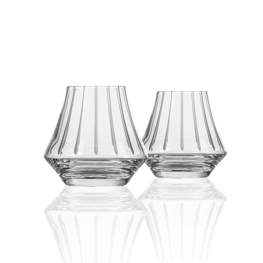 Etched Whiskey Glass - Set of 2