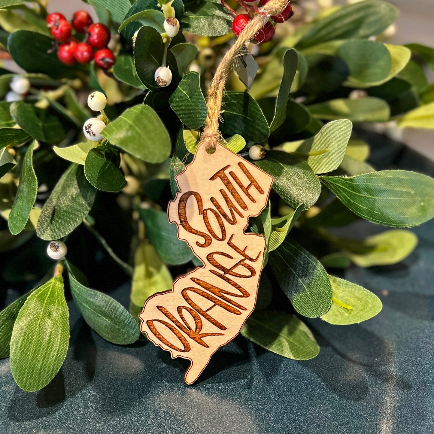 Wooden New Jersey Christmas Ornament - South Orange