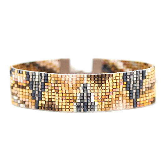 'Oro' Handwoven Beaded Bracelet