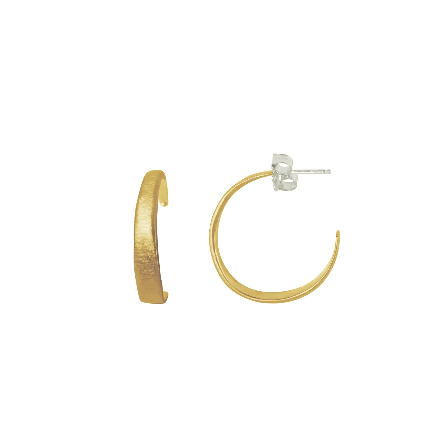 Tapered Hoop Earrings - Gold