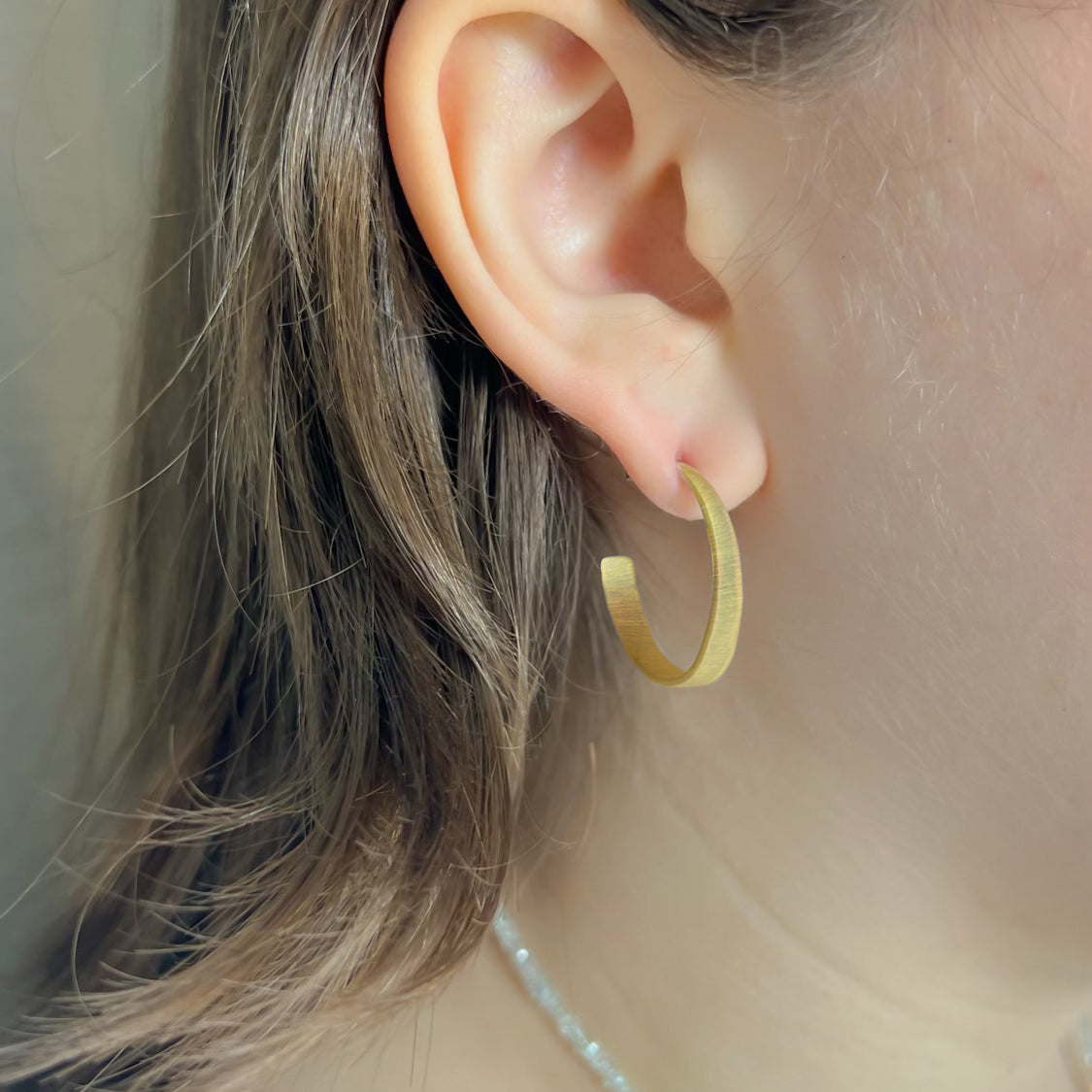 Tapered Hoop Earrings - Gold