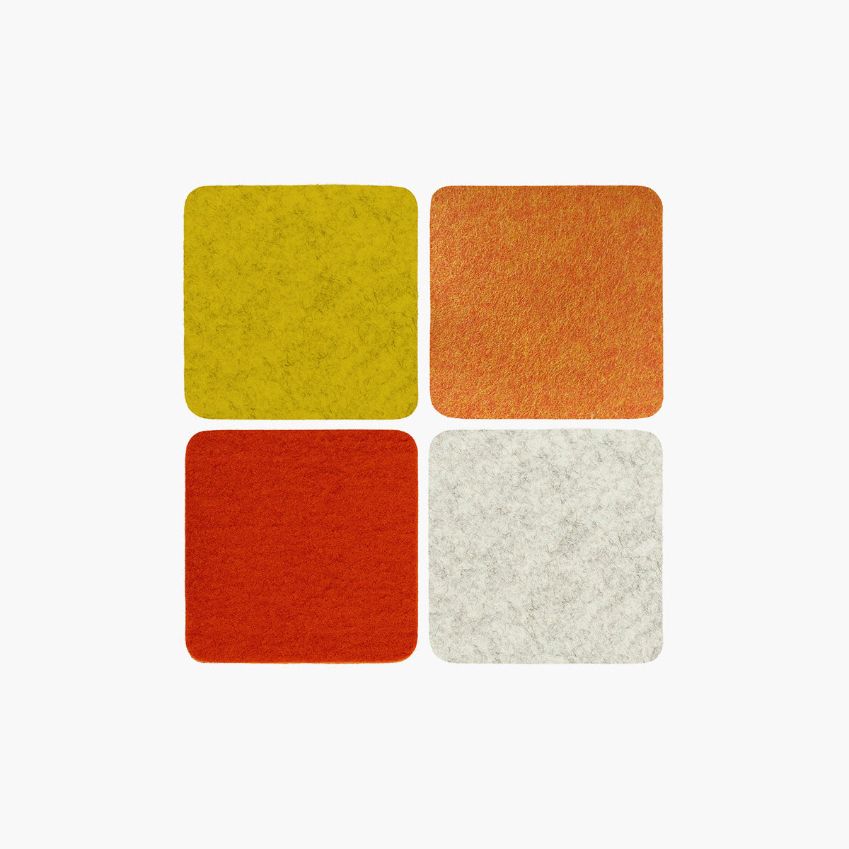 Bierfilzl Square Felt Coaster 4-pack (choose color) Radiant