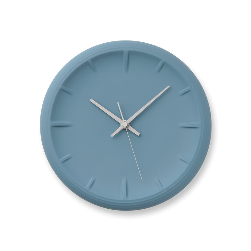 RELIEF Porcelain Wall Clock - Blue