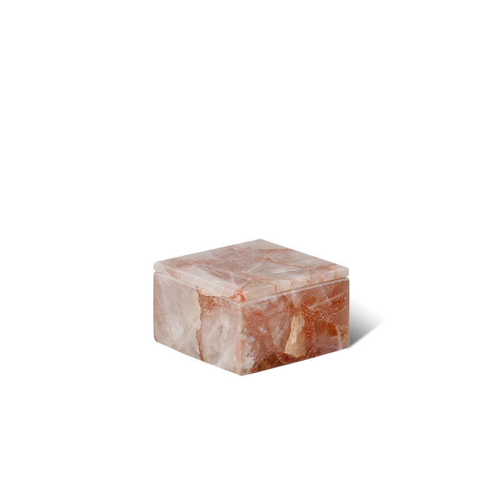 Rose Quartz Composite Square Box - Medium