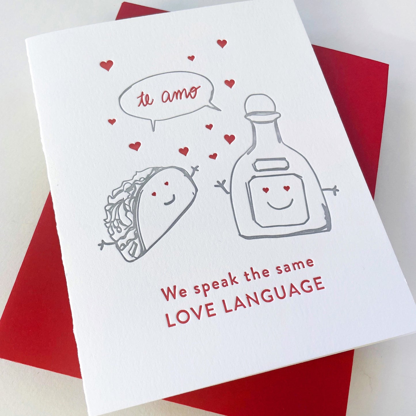 Taco Love Valentine - Letterpress Card