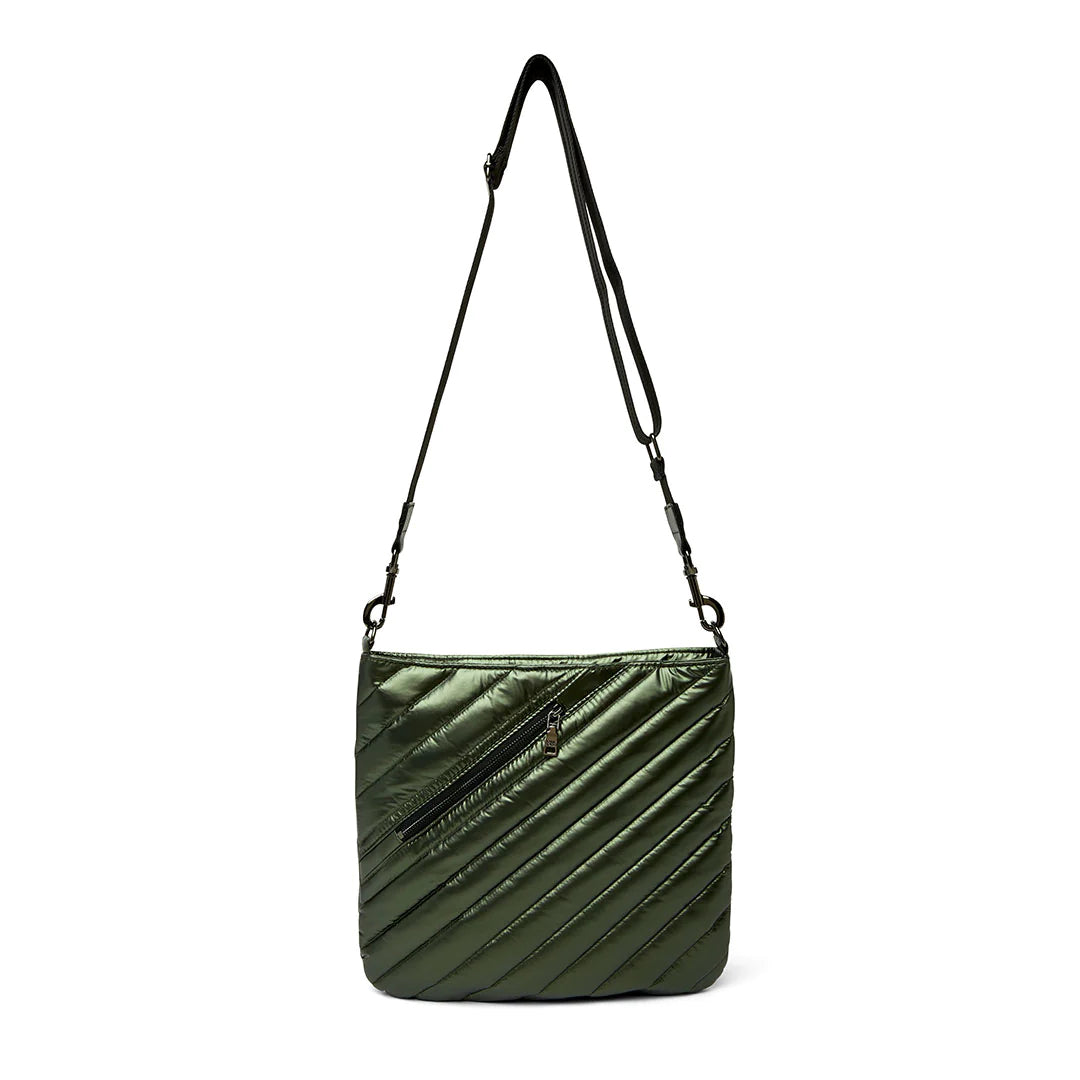 Quilted 'Wanderer' Crossbody Bag - Pearl Olive