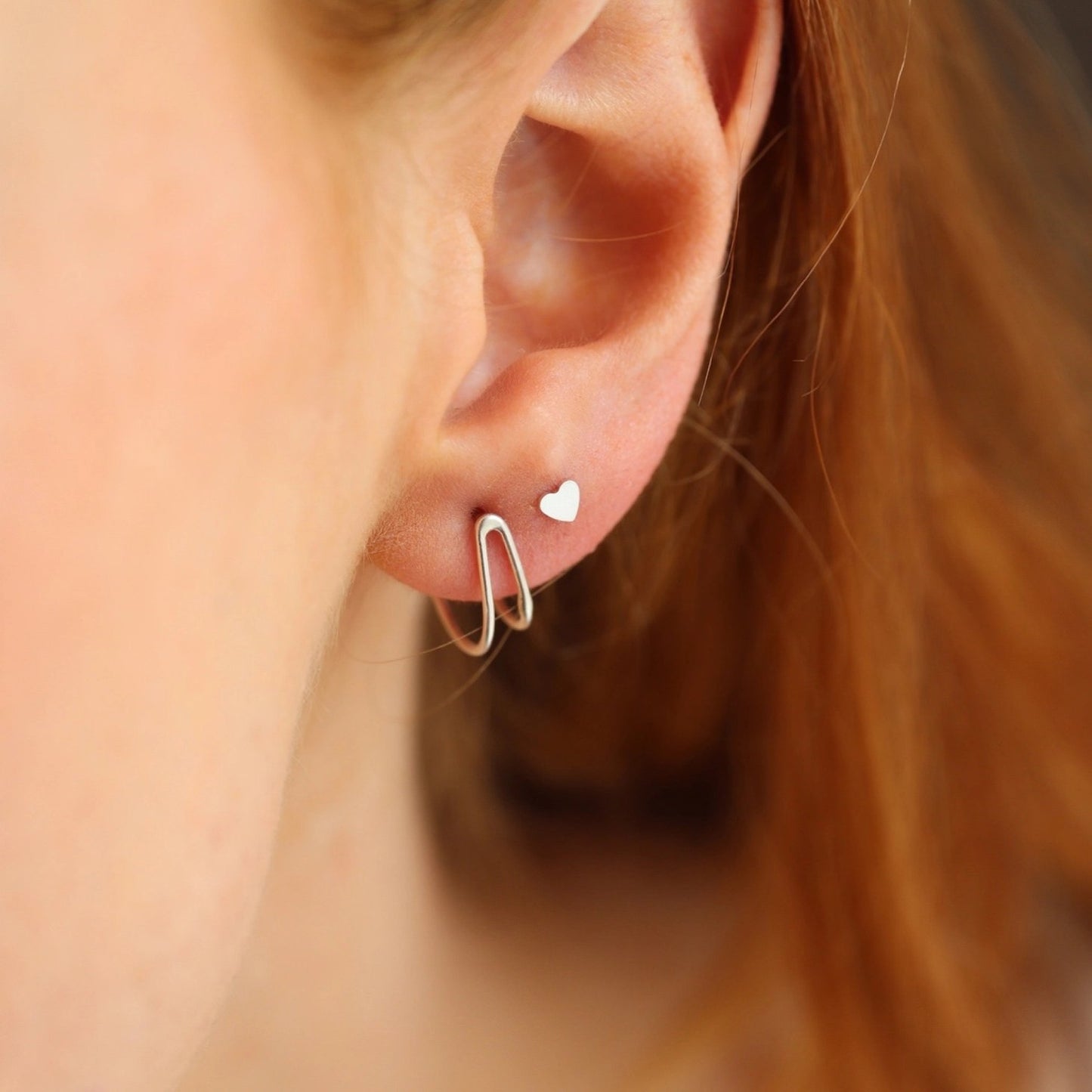 Wishbone Stud Earrings (Select Material)