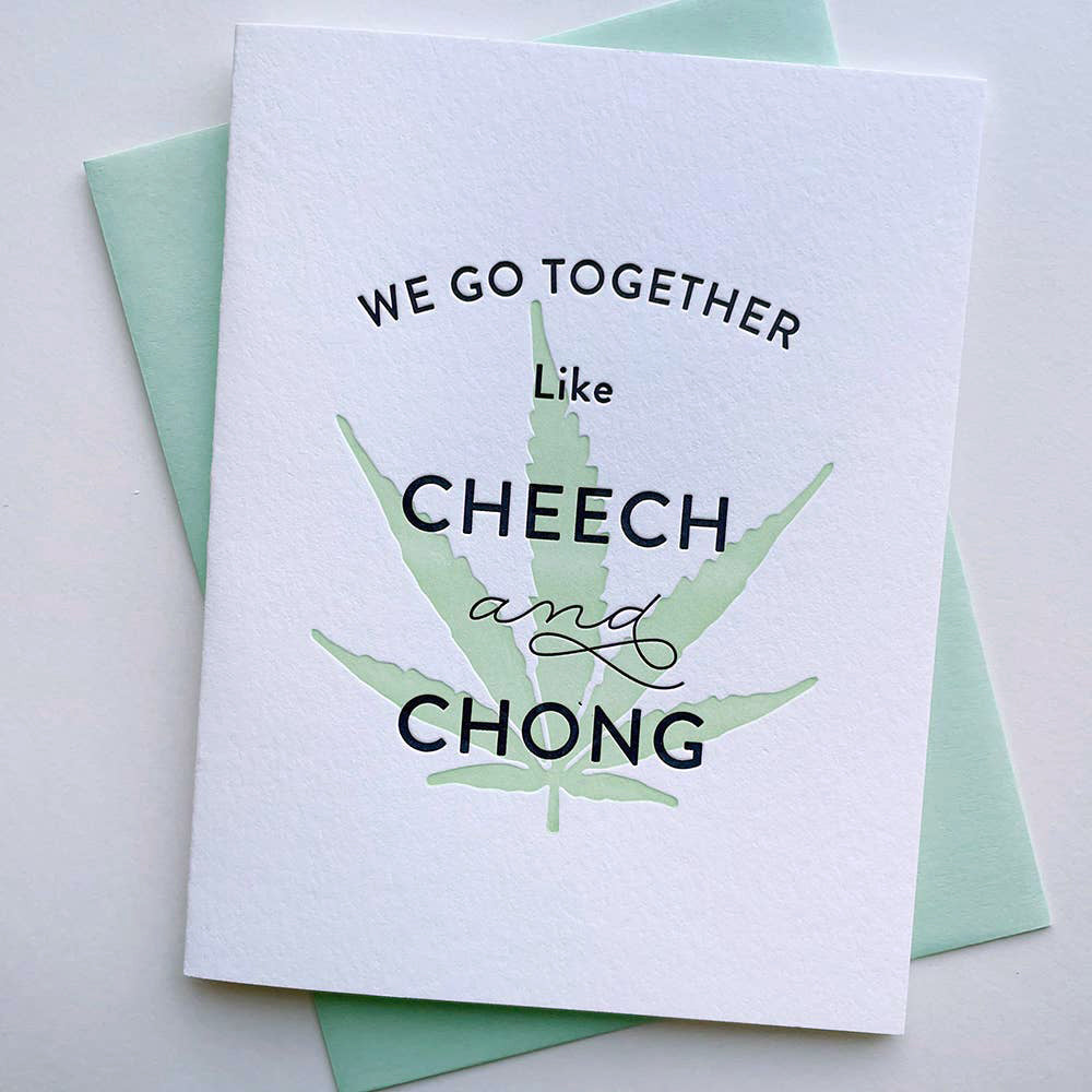 Cheech + Chong - Love and Friendship Letterpress Card