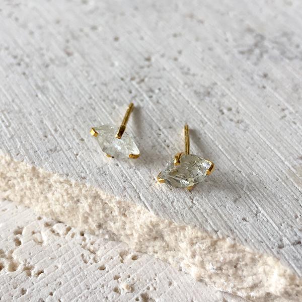 Gemstone Stud Earrings - Herkimer Diamond
